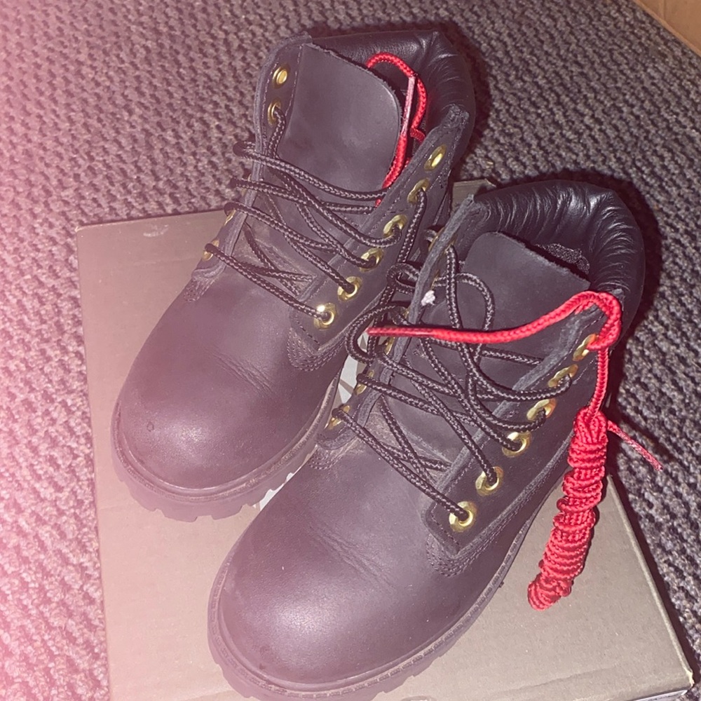 Black Toddler Timberland Boots Size 9